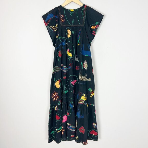 Urban Outfitters Willow Frock Midi Dress Boho Graphic Print Size XS Women's - Picture 5 of 6